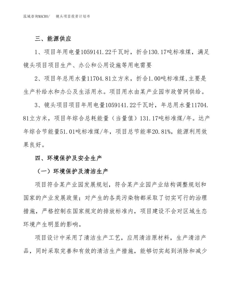 镜头项目投资计划书(招商引资).docx_第5页