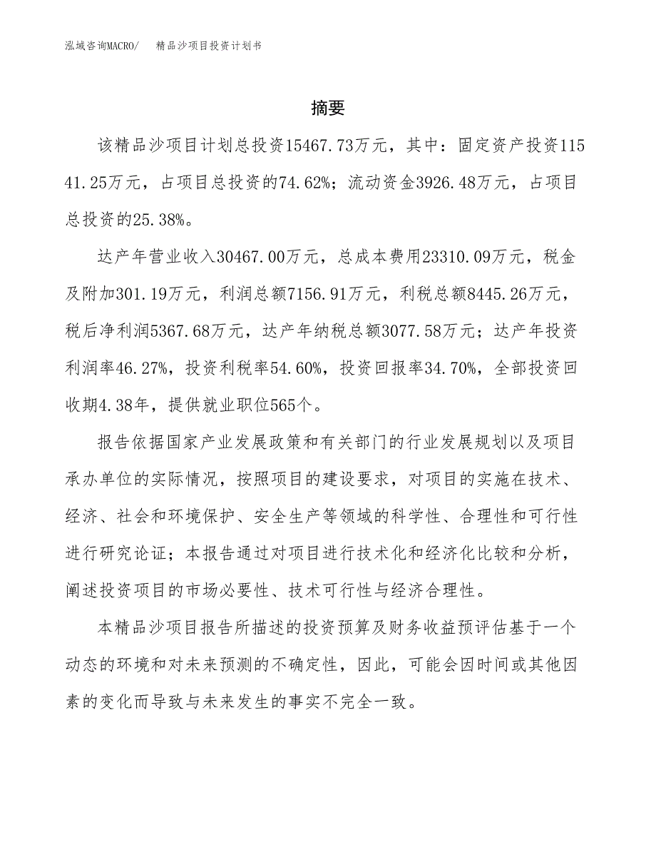 精品沙项目投资计划书(招商引资).docx_第2页