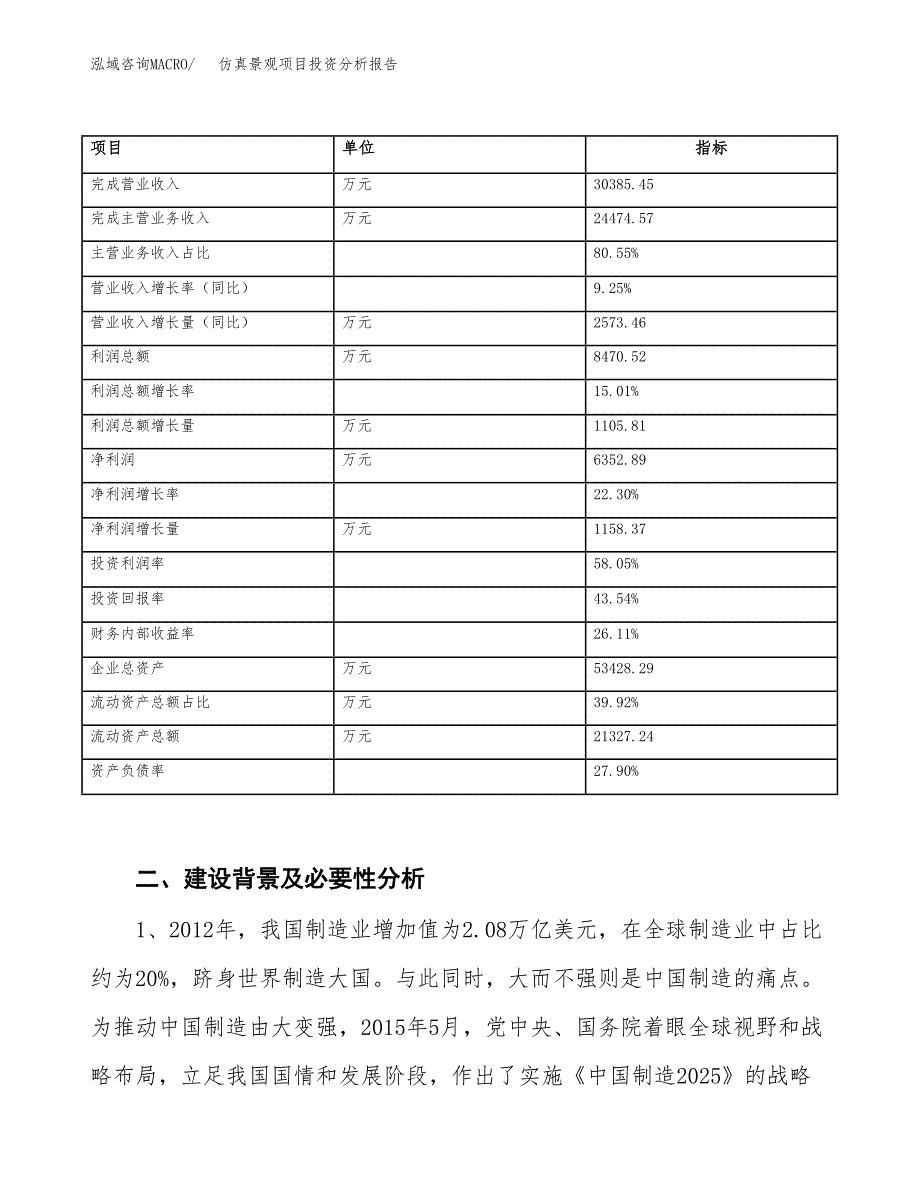 仿真景观项目投资分析报告（投融资报告）.docx_第3页