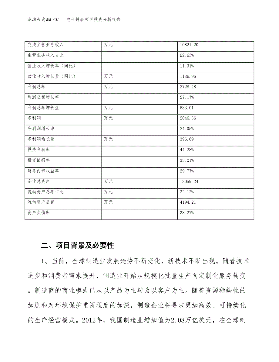 电子钟表项目投资分析报告（投融资报告）.docx_第3页