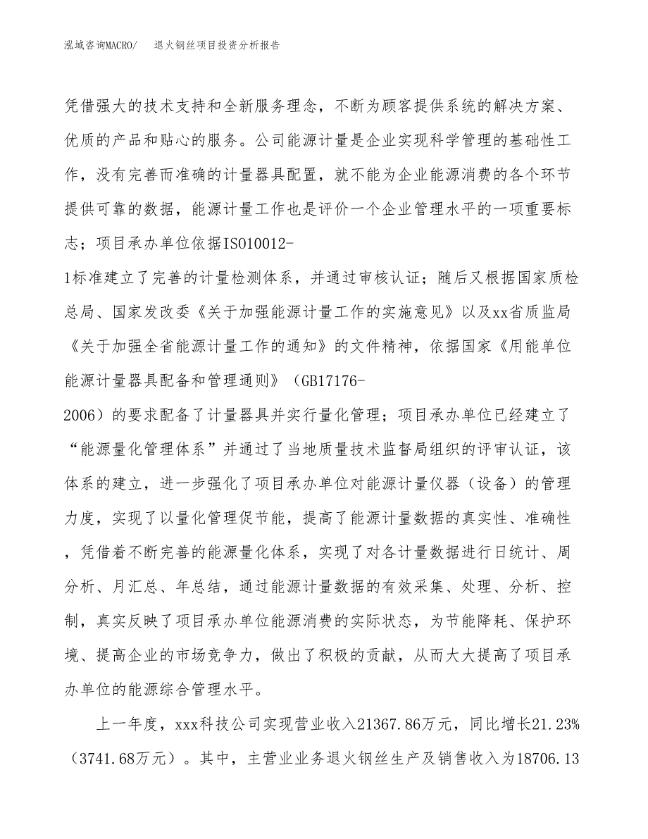 退火钢丝项目投资分析报告（投融资报告）.docx_第2页