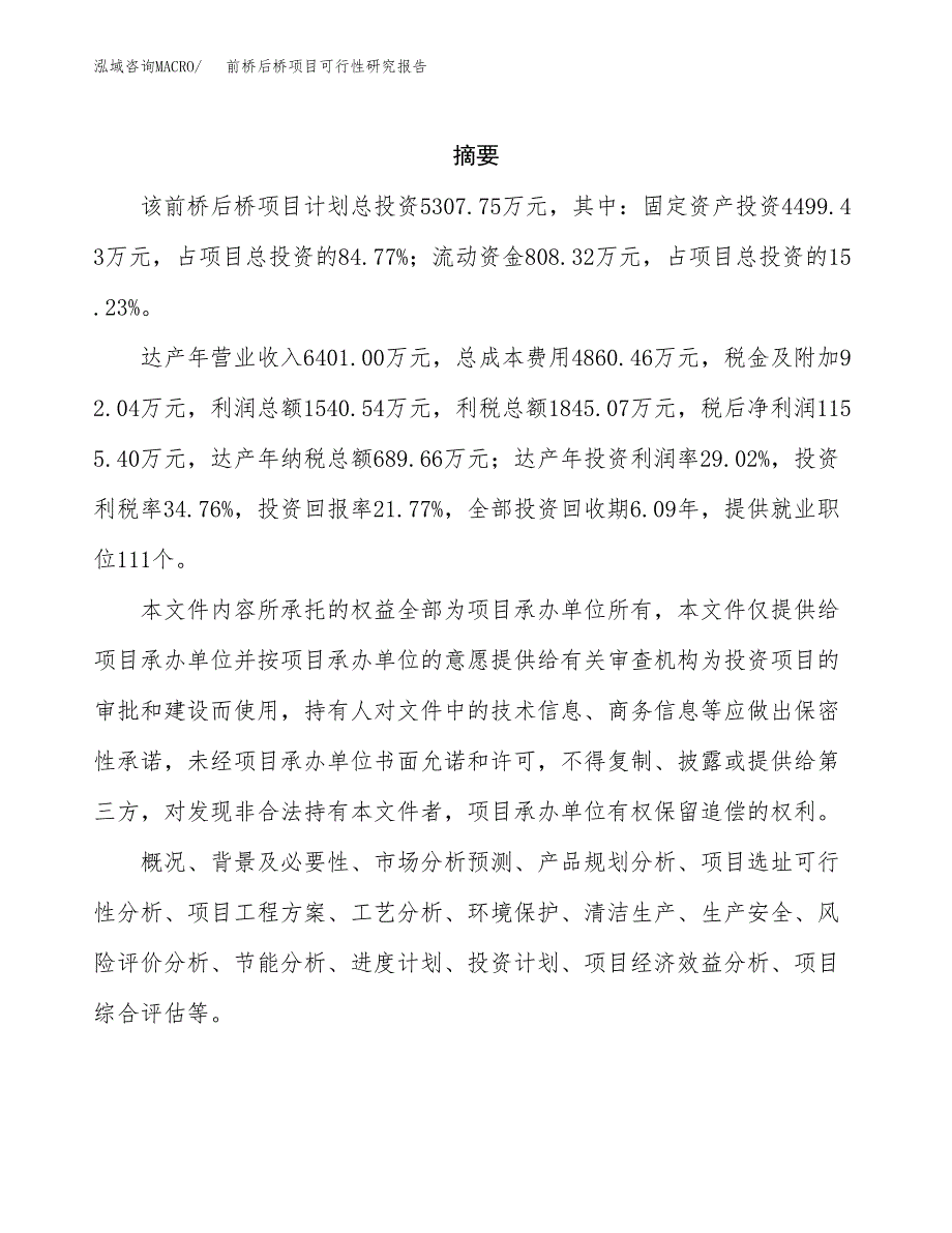 前桥后桥项目可行性研究报告标准模板.docx_第2页