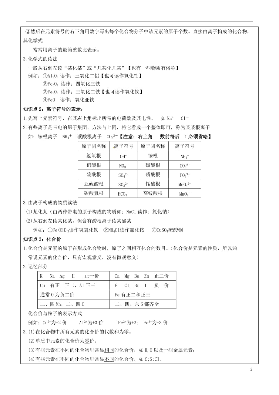 八年级科学下册 第二章 微粒的模型与符号（三）教案 （新版）浙教版_第2页