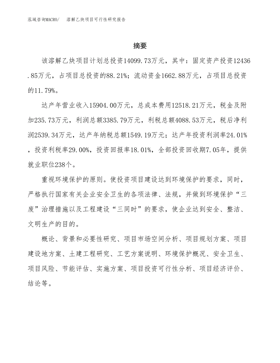 溶解乙炔项目可行性研究报告标准模板.docx_第2页