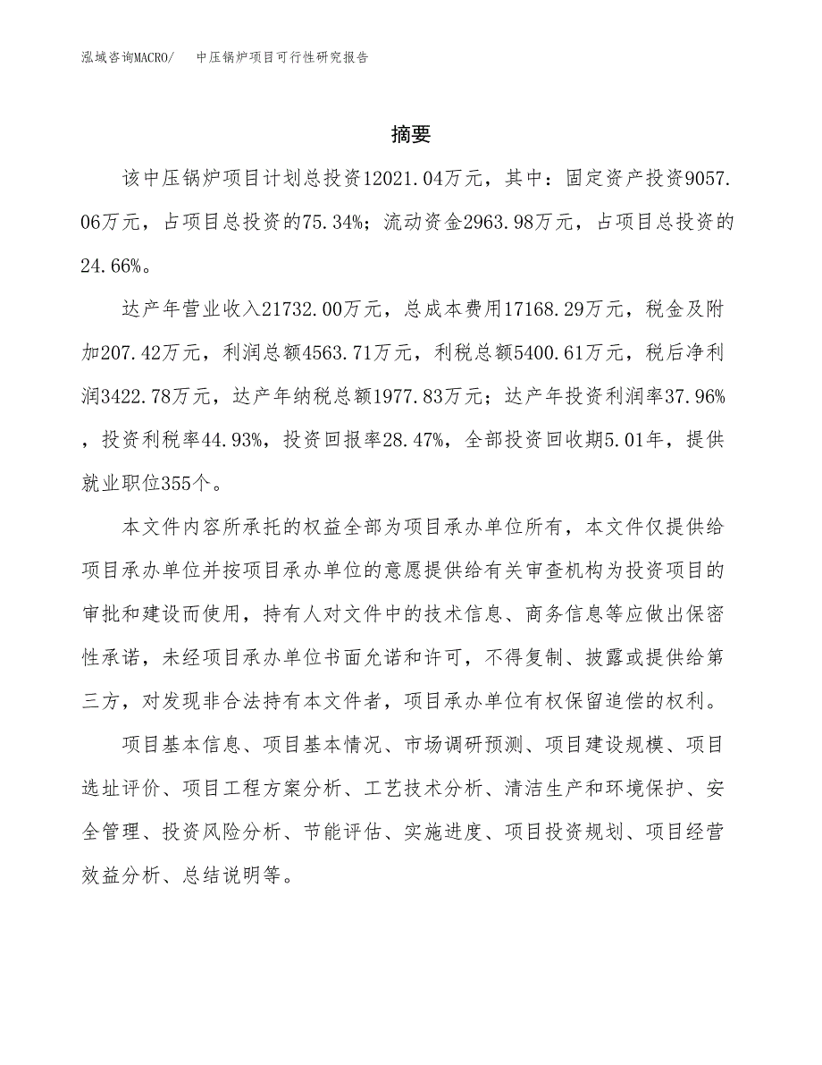 中压锅炉项目可行性研究报告标准模板.docx_第2页