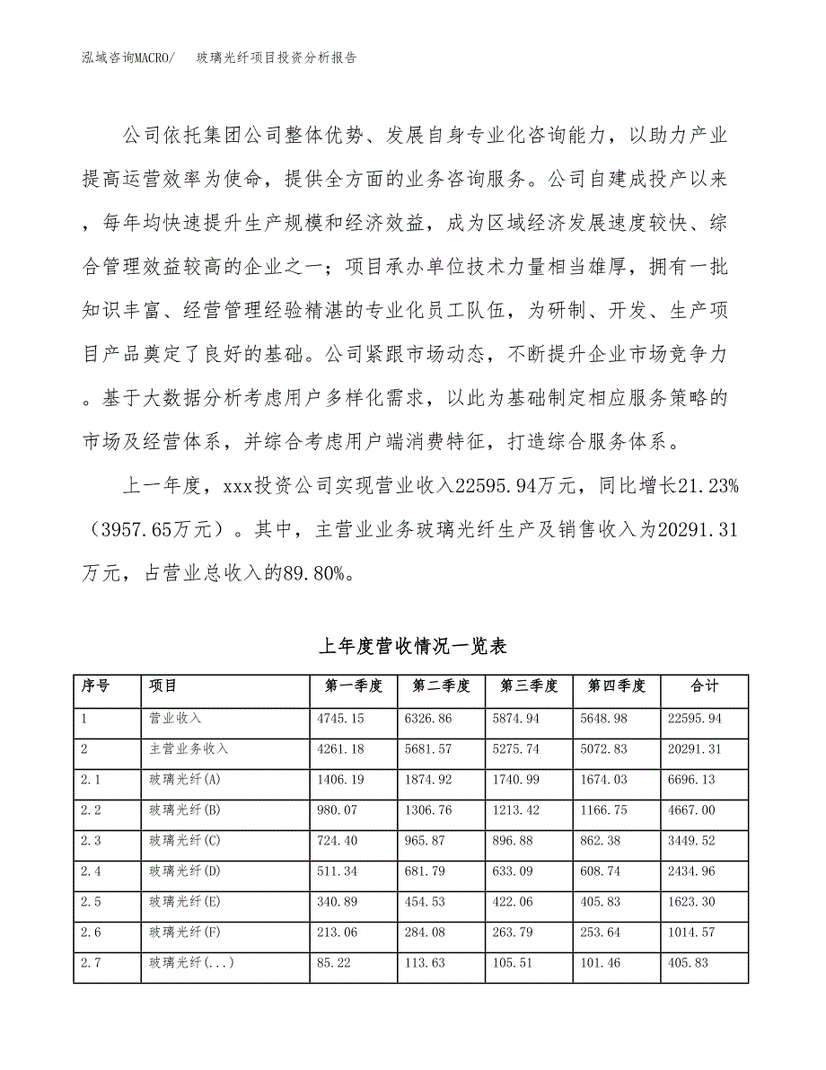 玻璃光纤项目投资分析报告（投融资报告）.docx_第2页