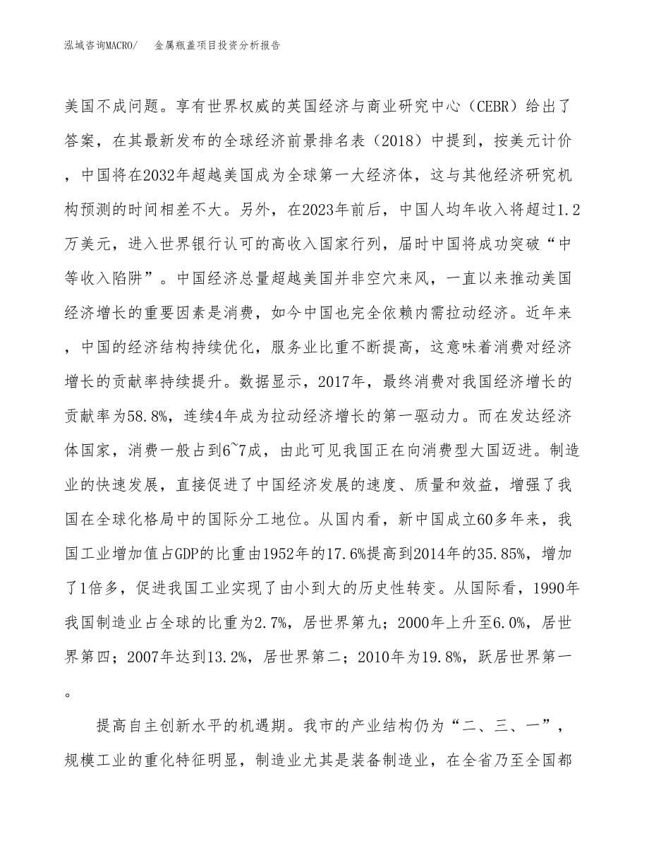 金属瓶盖项目投资分析报告（投融资报告）.docx_第5页