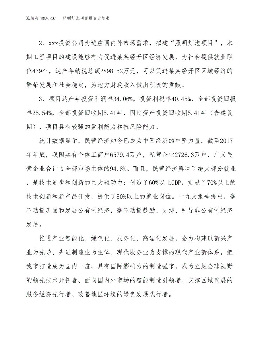 照明灯泡项目投资计划书(融资报告).docx_第4页