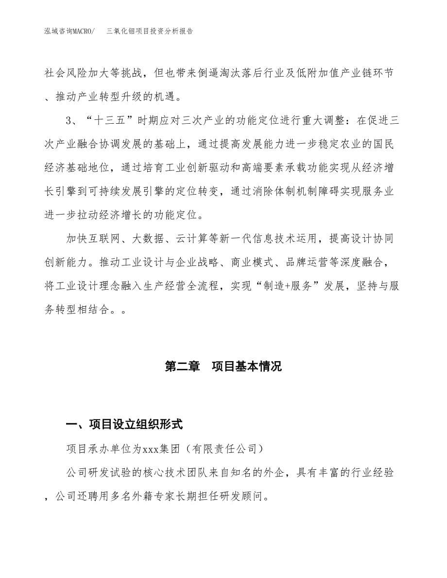 三氧化钼项目投资分析报告（投融资报告）.docx_第5页