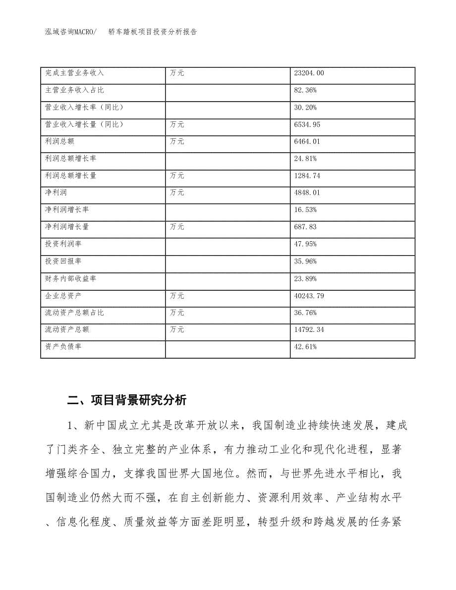 轿车踏板项目投资分析报告（投融资报告）.docx_第3页