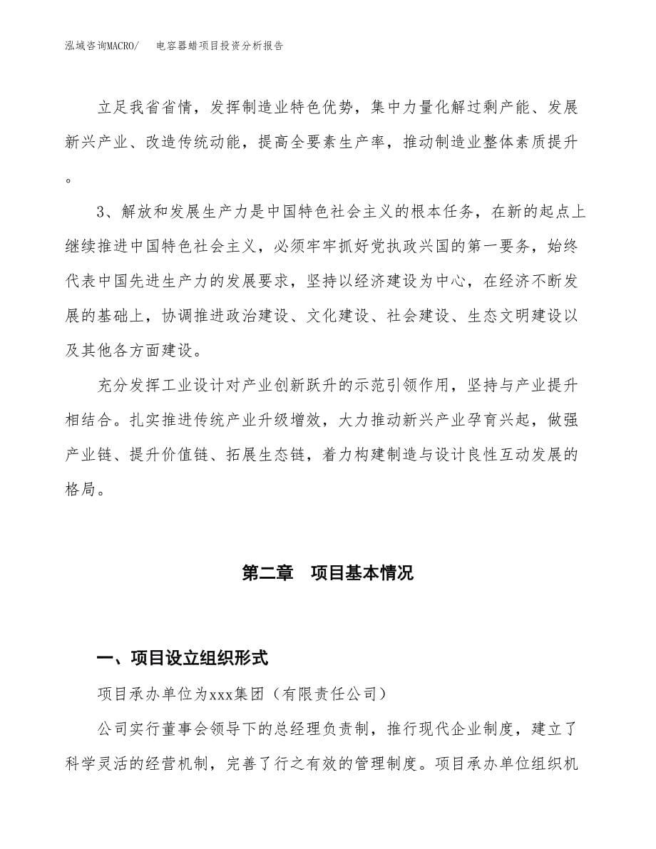 电容器蜡项目投资分析报告（投融资报告）.docx_第5页