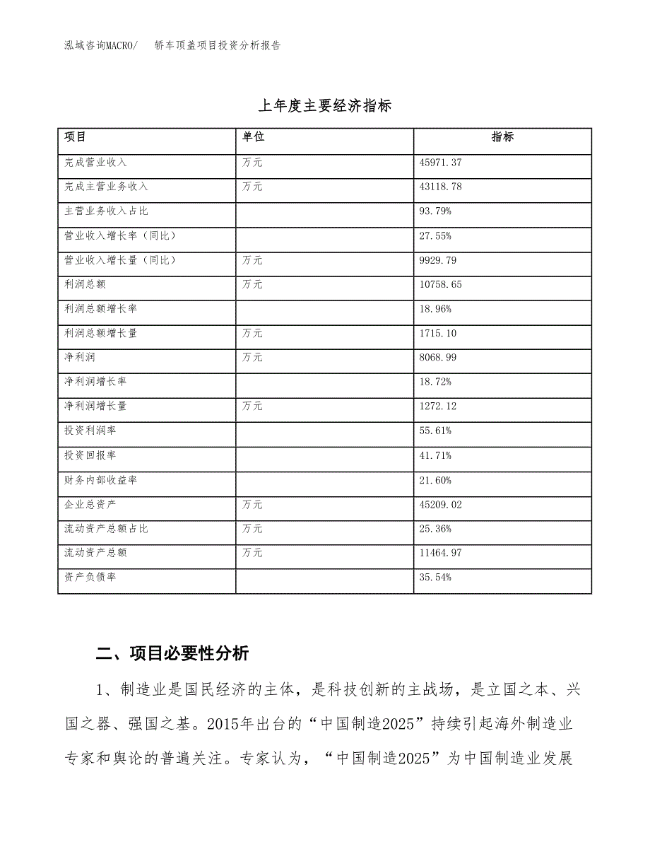 轿车顶盖项目投资分析报告（投融资报告）.docx_第3页