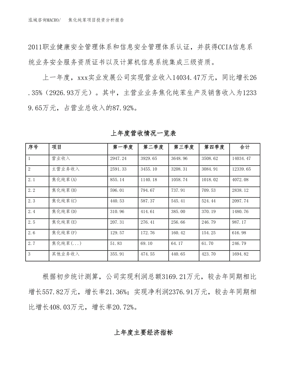 焦化纯苯项目投资分析报告（投融资报告）.docx_第2页