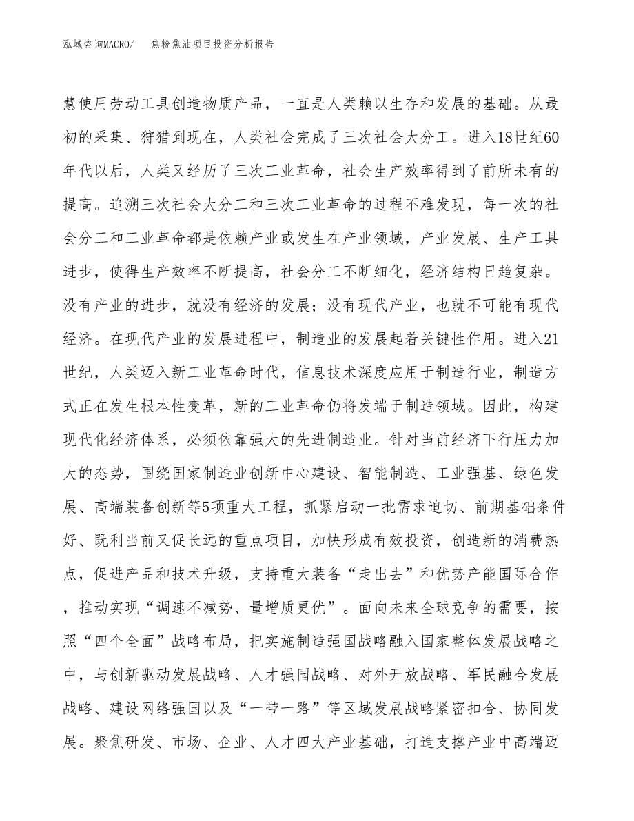 焦粉焦油项目投资分析报告（投融资报告）.docx_第5页