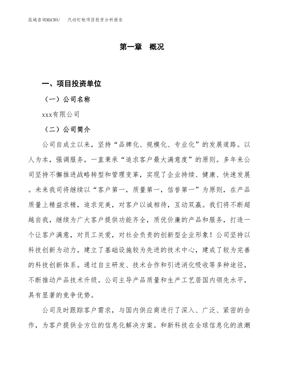 汽动钉枪项目投资分析报告（投融资报告）.docx_第1页