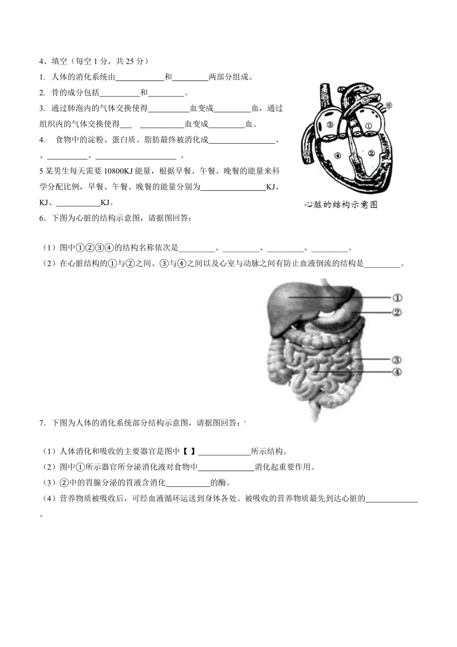 甘肃省靖远县靖安中学2017—2018学年下学期七年级期中考试生物试题.doc_第4页