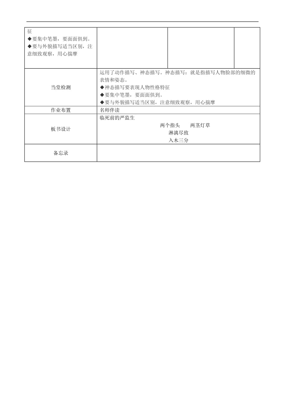 五年级语文下册 第七组 22 人物描写一组教案2 新人教版_第2页