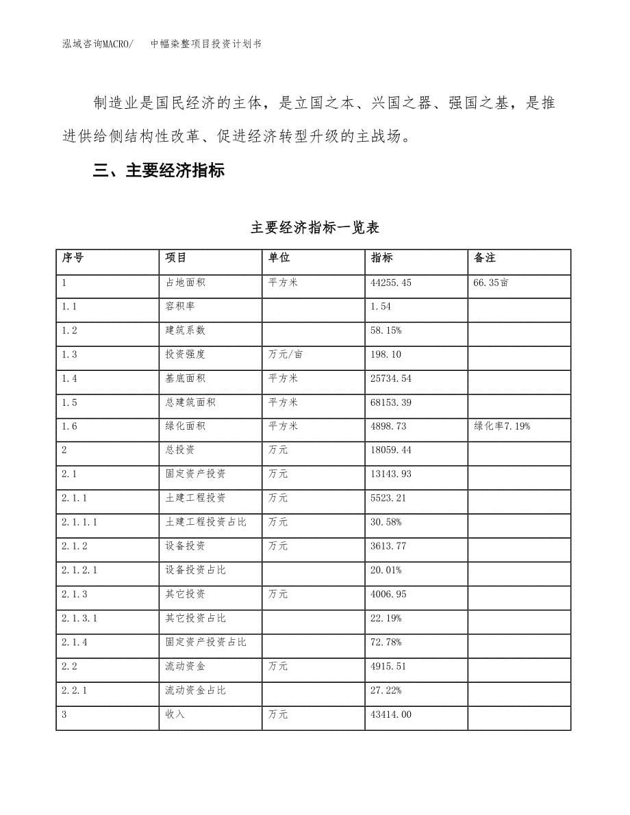 中幅染整项目投资计划书(融资报告).docx_第5页