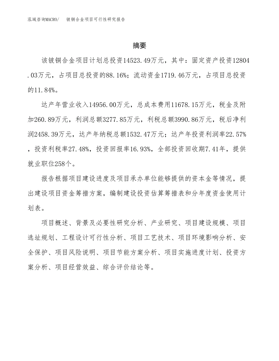 铍铜合金项目可行性研究报告标准模板.docx_第2页