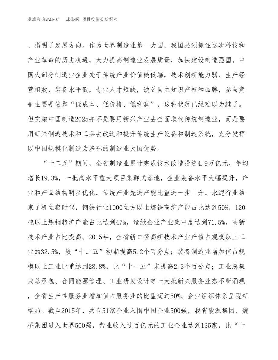 球形阀 项目投资分析报告（投融资报告）.docx_第5页