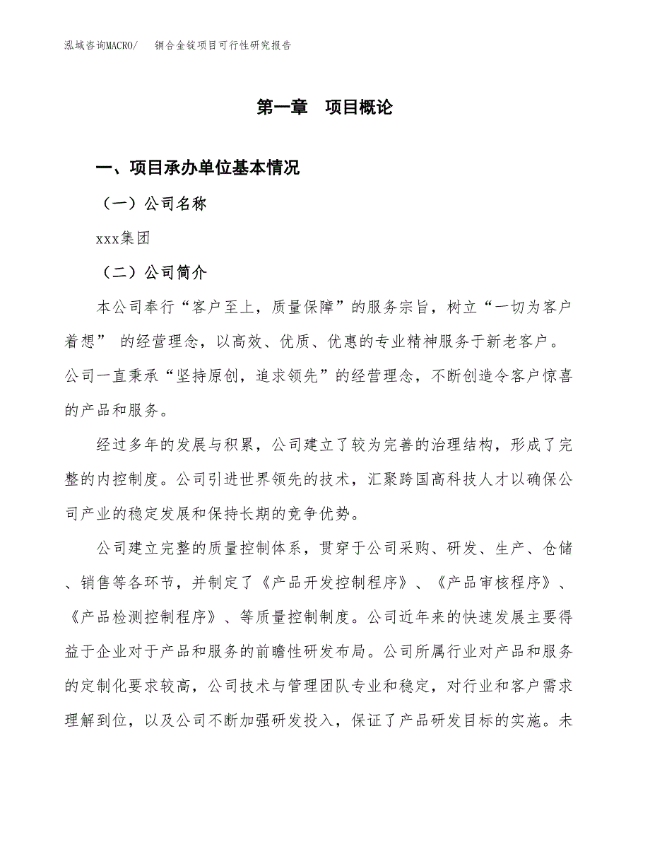 铜合金锭项目可行性研究报告标准模板.docx_第4页