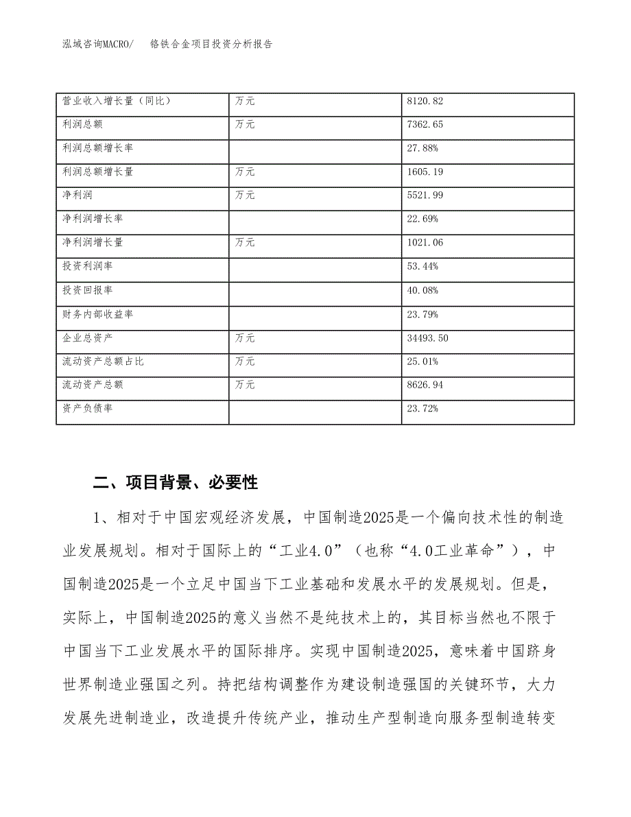 铬铁合金项目投资分析报告（投融资报告）.docx_第3页