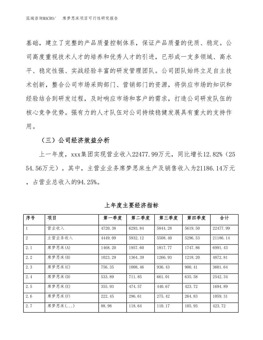 席梦思床项目可行性研究报告标准模板.docx_第5页