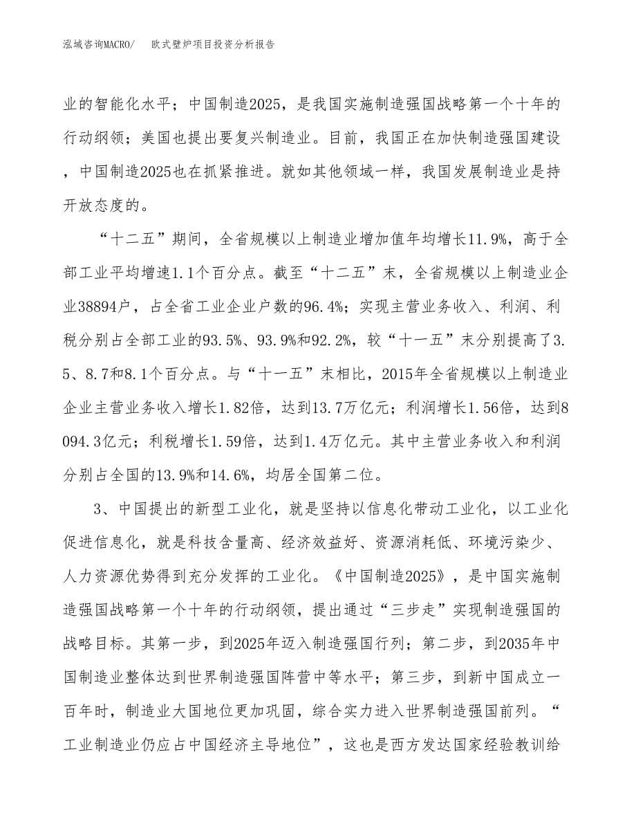 欧式壁炉项目投资分析报告（投融资报告）.docx_第5页