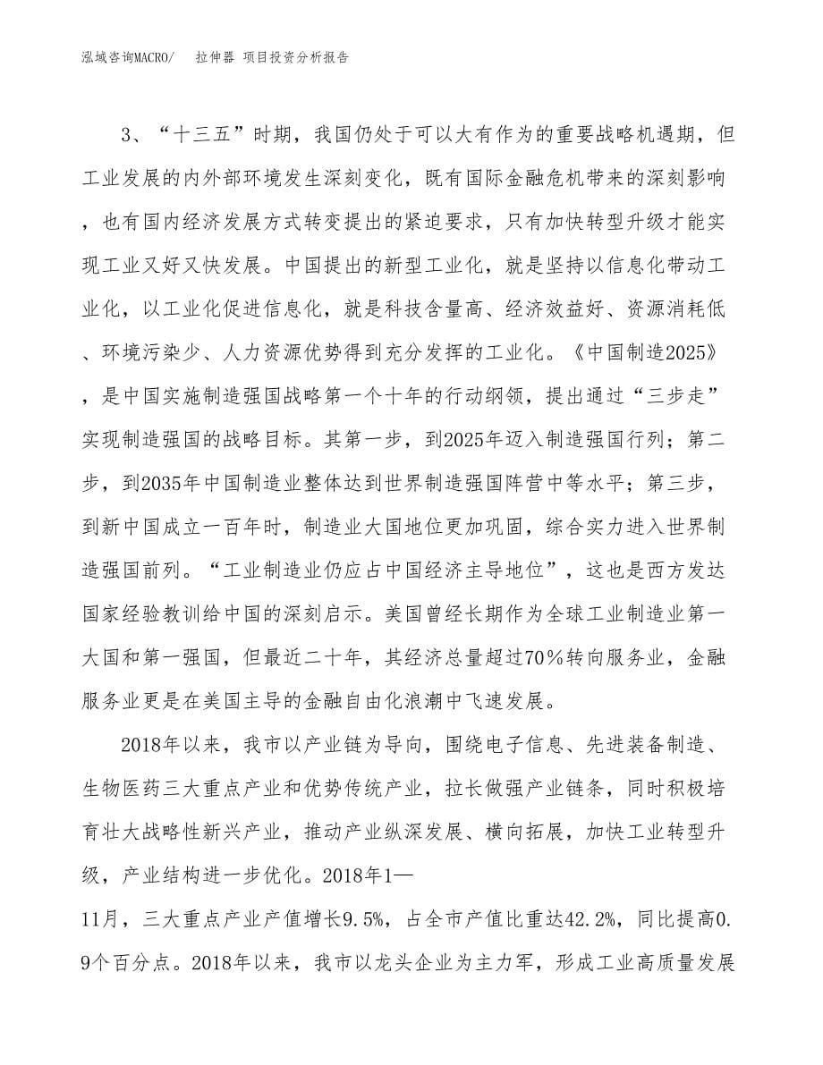 拉伸器 项目投资分析报告（投融资报告）.docx_第5页