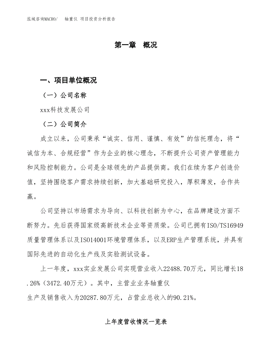 轴重仪 项目投资分析报告（投融资报告）.docx_第1页