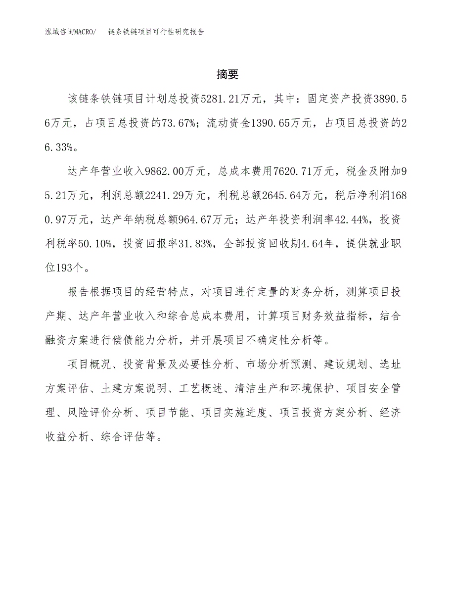 链条铁链项目可行性研究报告标准模板.docx_第2页