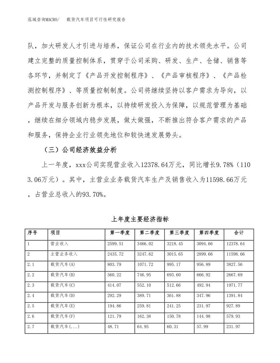 载货汽车项目可行性研究报告标准模板.docx_第5页