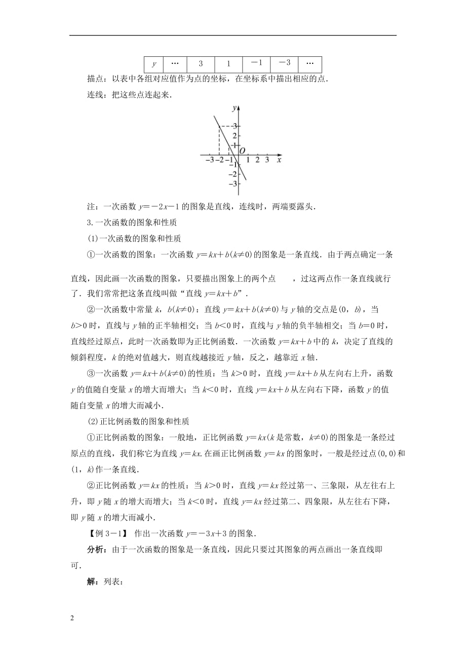 八年级数学上册 4.3 一次函数的图象例题与讲解素材 （新版）北师大版_第2页