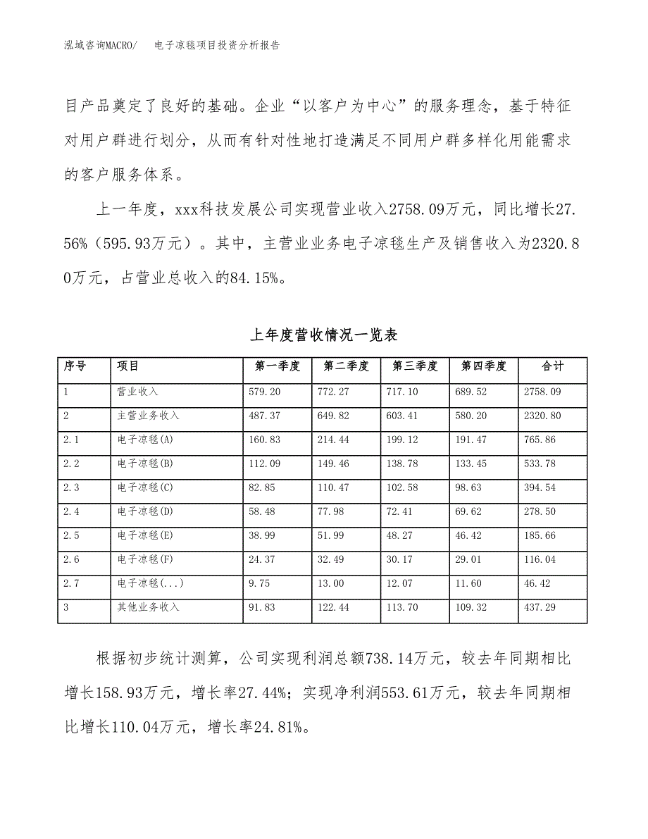 电子凉毯项目投资分析报告（投融资报告）.docx_第2页