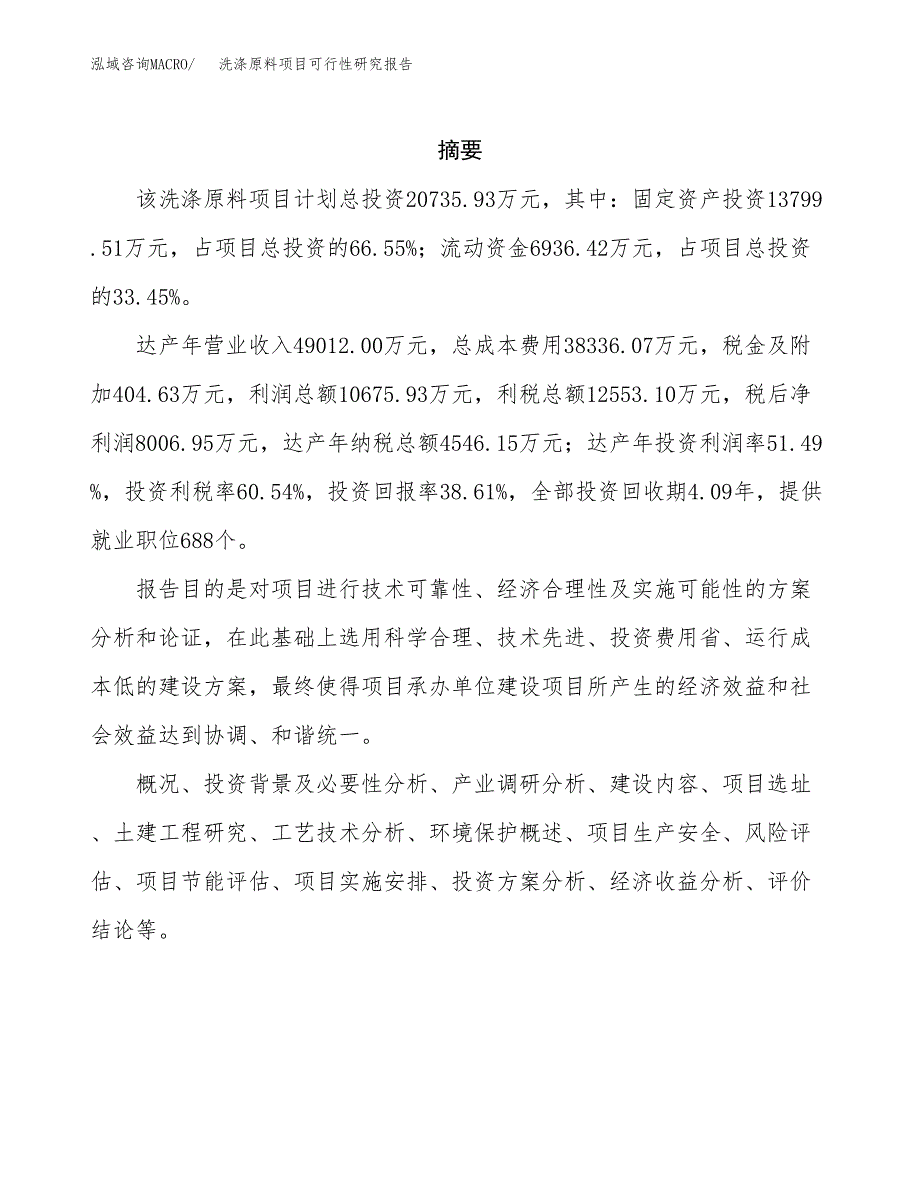 洗涤原料项目可行性研究报告标准模板.docx_第2页