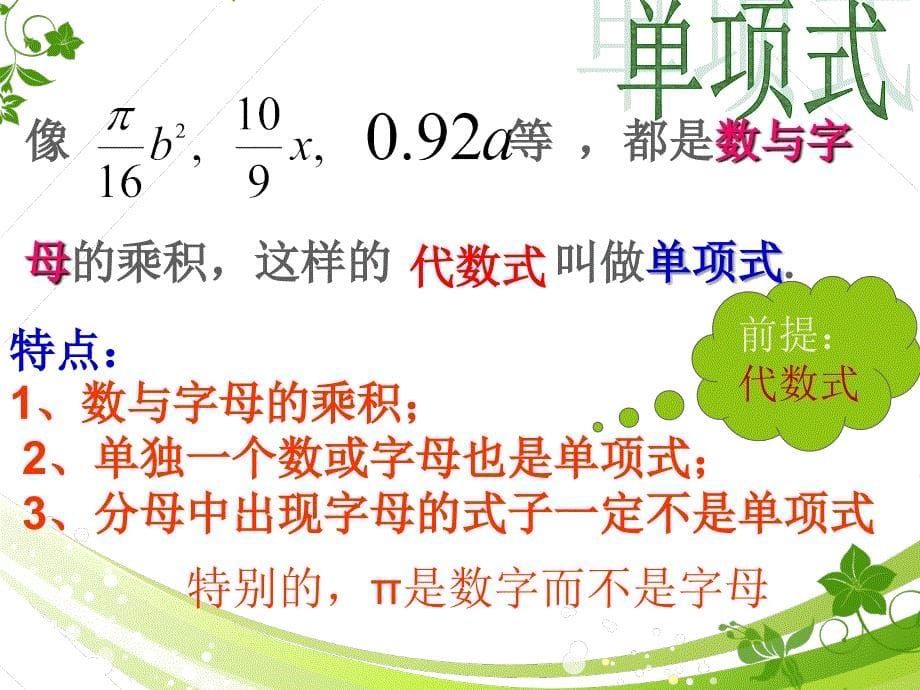 七年级数学上册-整式课件-北师大版_第5页