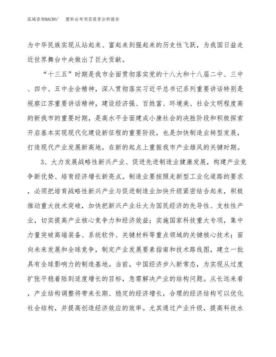 塑料台布项目投资分析报告（投融资报告）.docx_第5页