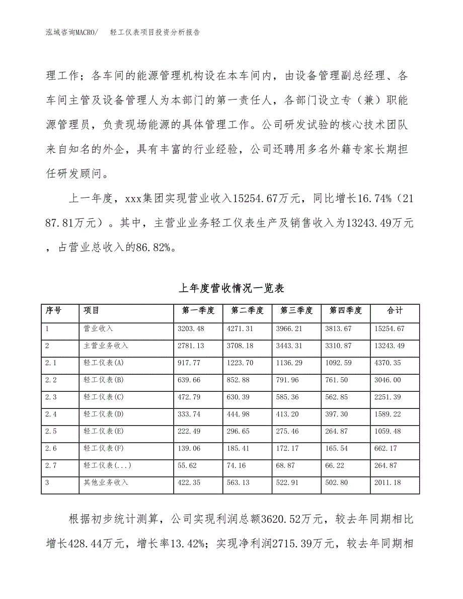 轻工仪表项目投资分析报告（投融资报告）.docx_第2页