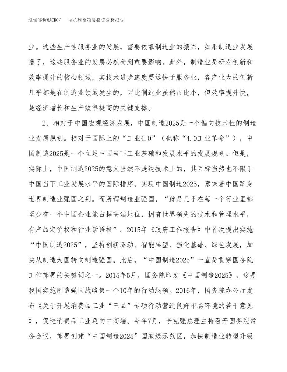 电机制造项目投资分析报告（投融资报告）.docx_第5页