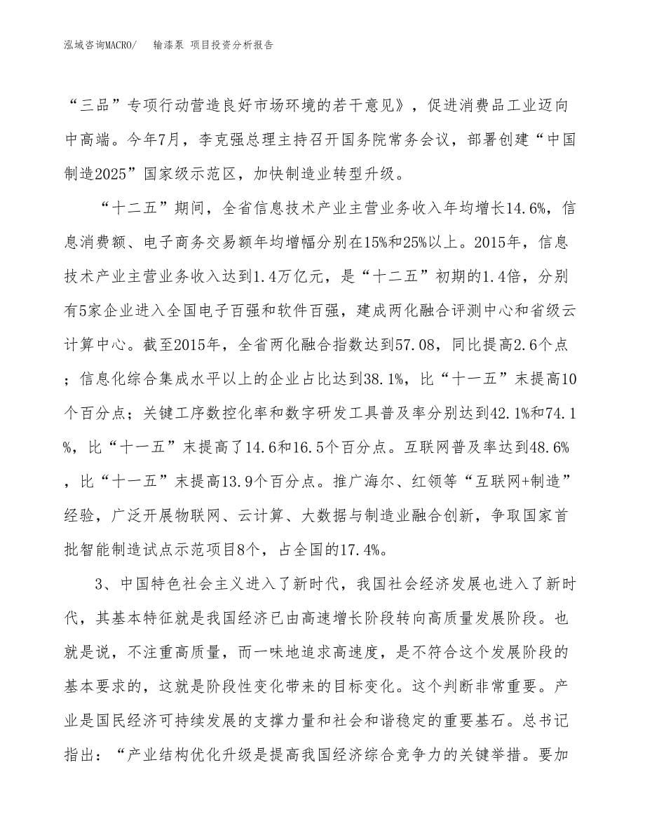 输漆泵 项目投资分析报告（投融资报告）.docx_第5页