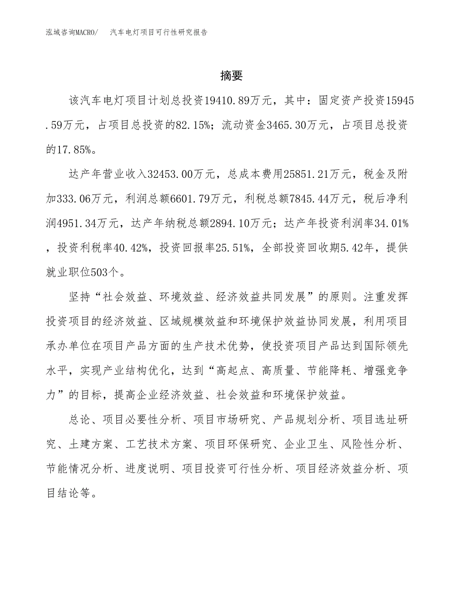 汽车电灯项目可行性研究报告标准模板.docx_第2页