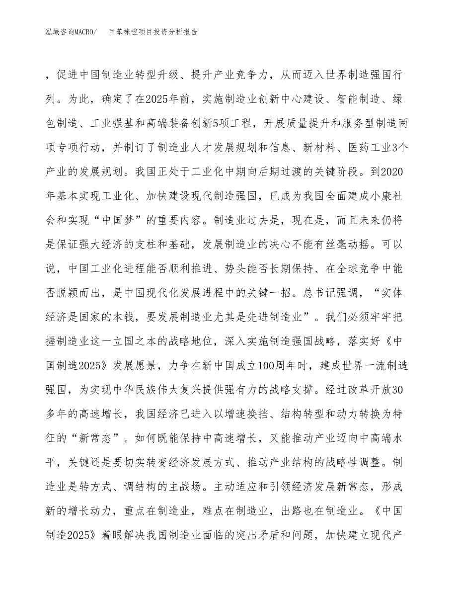 甲苯咪唑项目投资分析报告（投融资报告）.docx_第5页