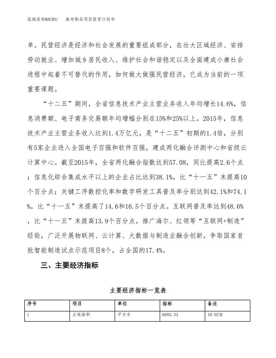 麻布制品项目投资计划书(融资报告).docx_第5页