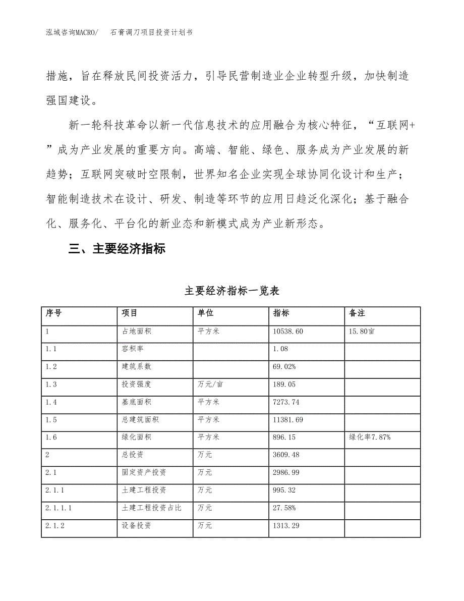 石膏调刀项目投资计划书(融资报告).docx_第5页