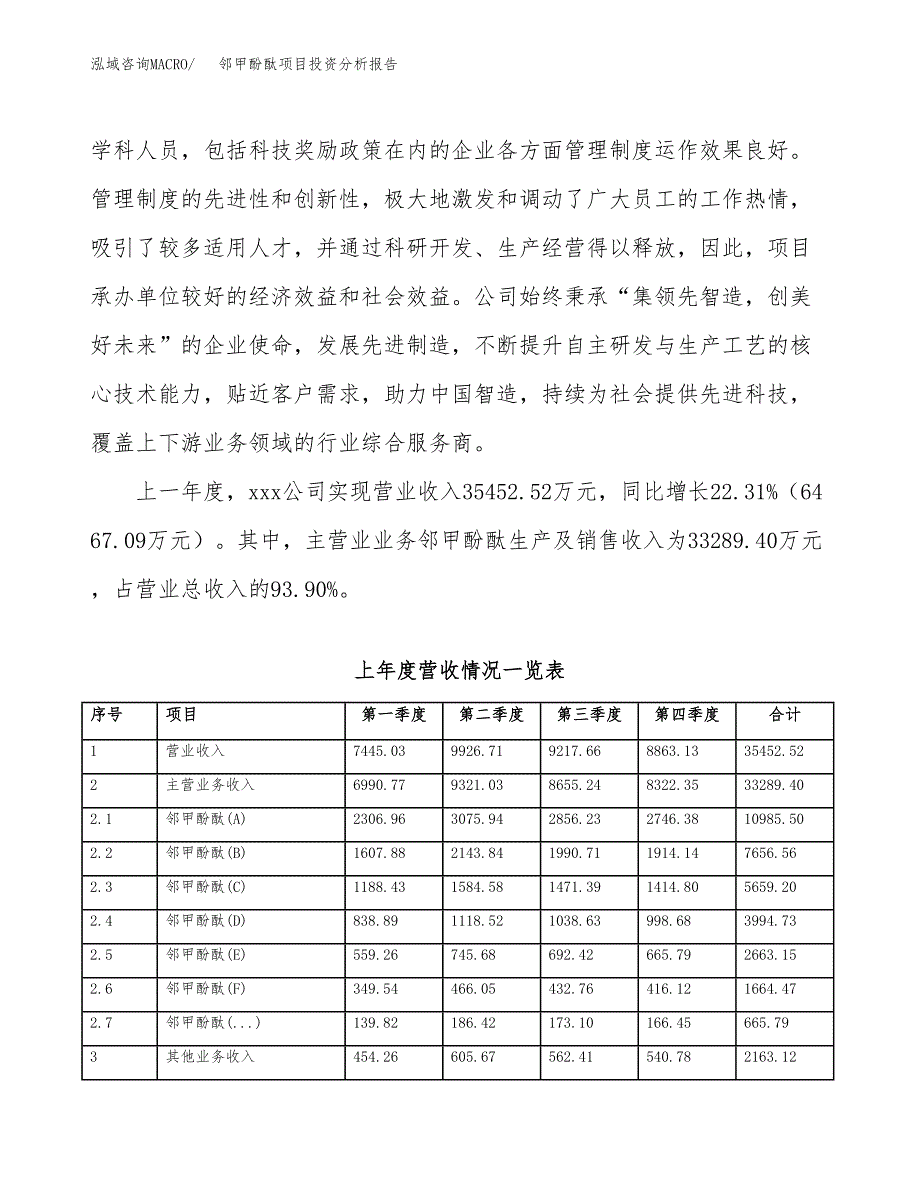 邻甲酚酞项目投资分析报告（投融资报告）.docx_第2页