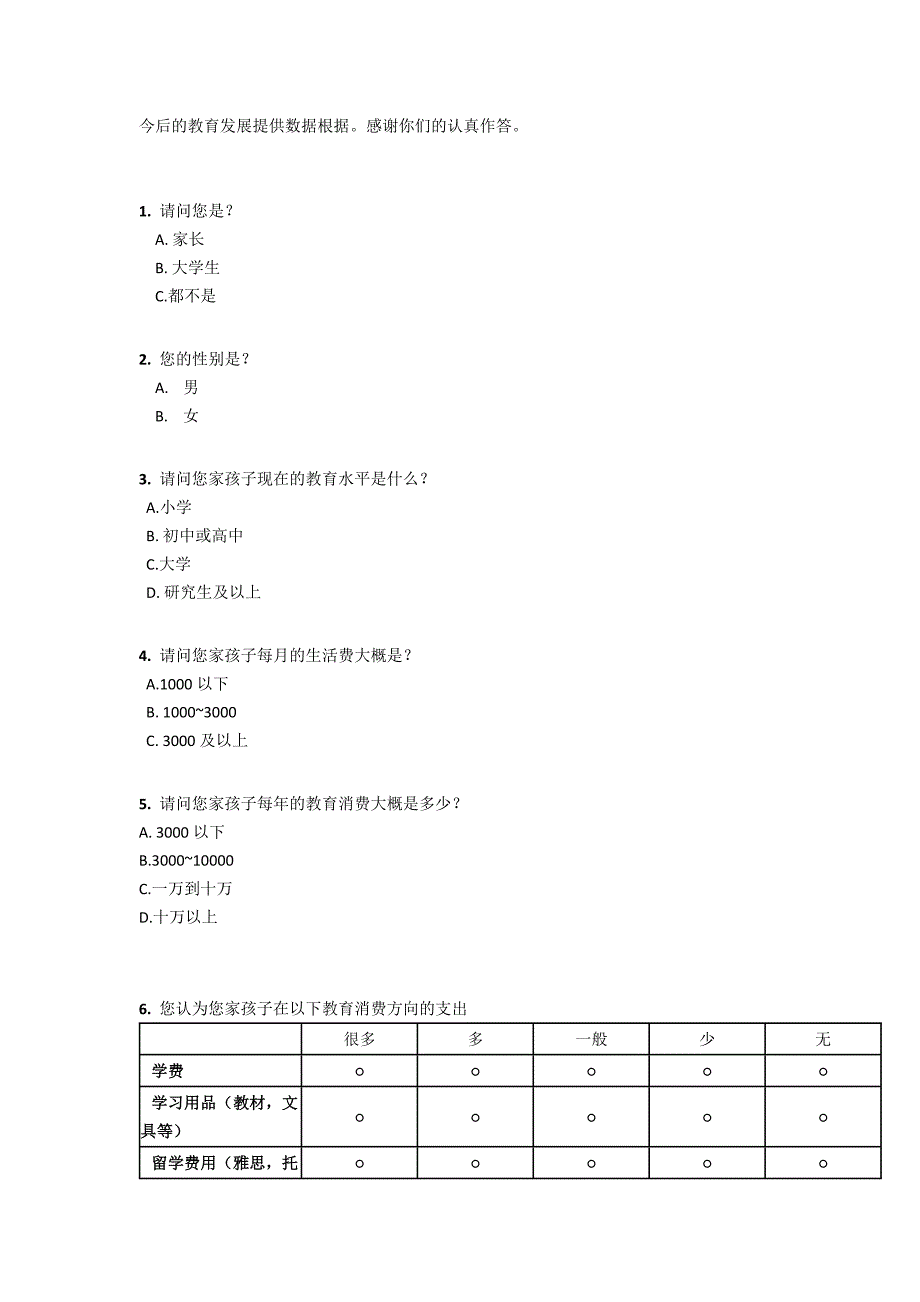 关于家长及大学生如何看待教育高消费问题的调查与分析报告(1)_第2页