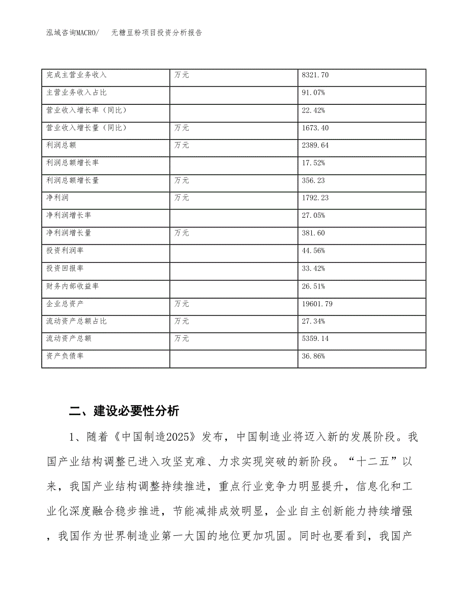 无糖豆粉项目投资分析报告（投融资报告）.docx_第3页