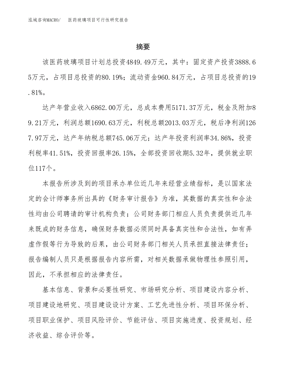 医药玻璃项目可行性研究报告标准模板.docx_第2页