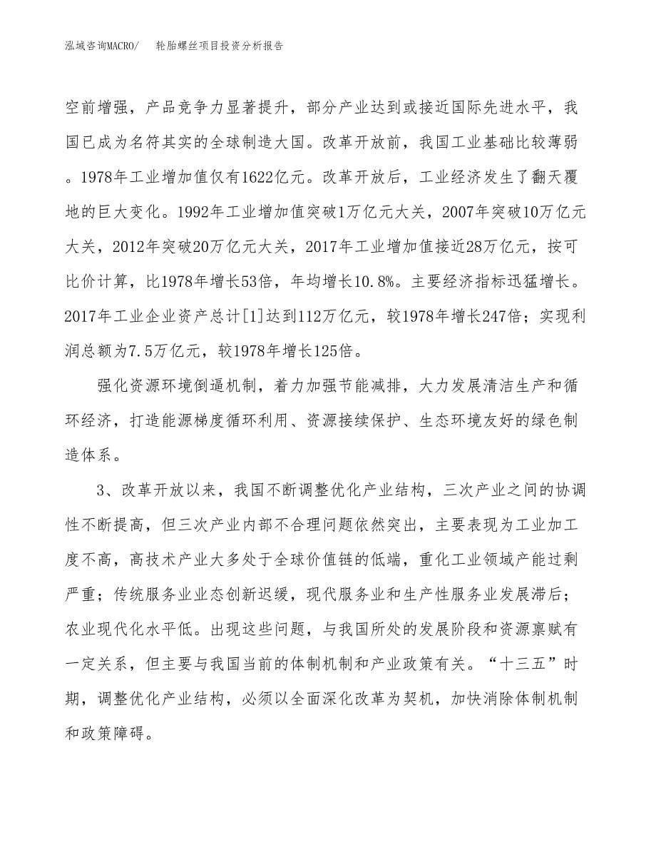 轮胎螺丝项目投资分析报告（投融资报告）.docx_第5页