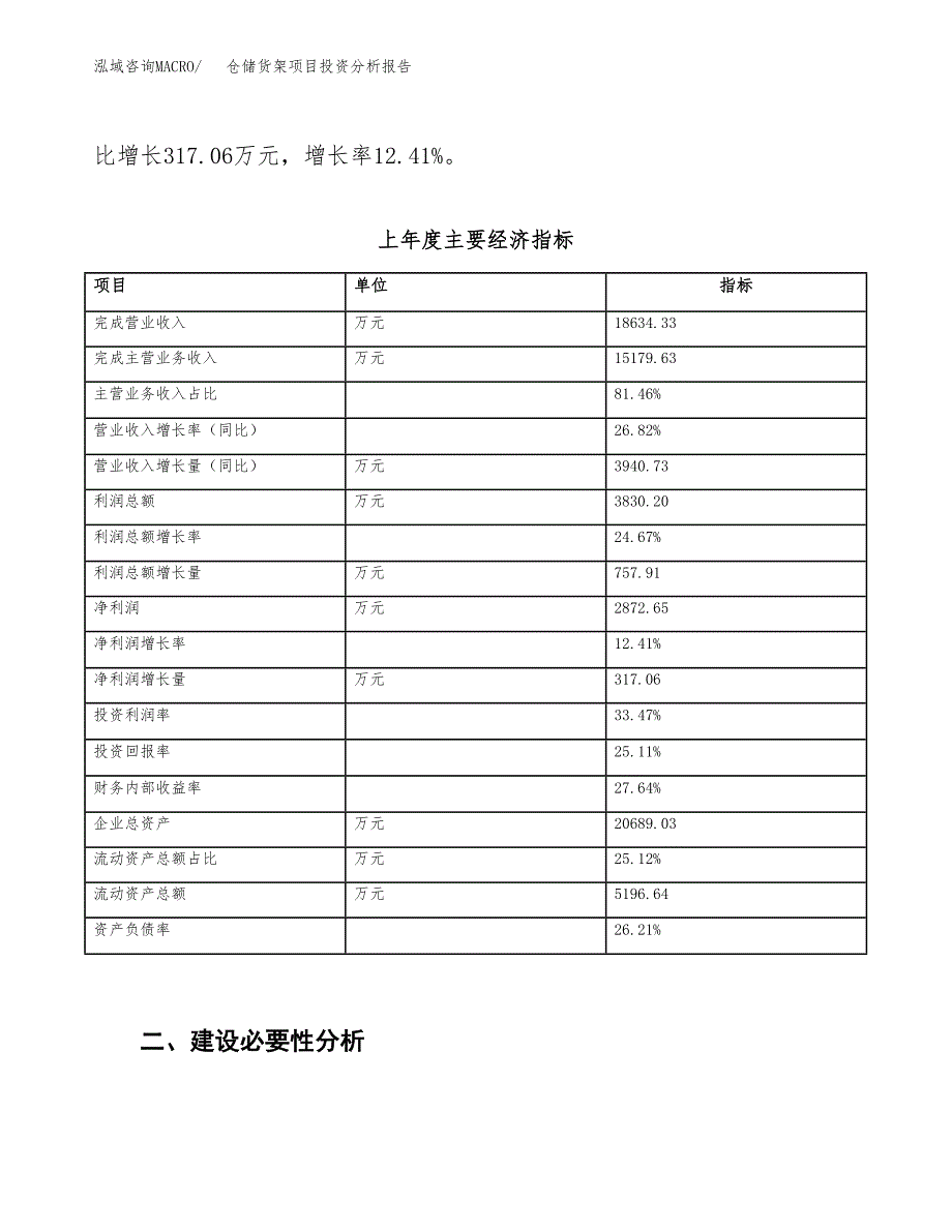 仓储货架项目投资分析报告（投融资报告）.docx_第3页